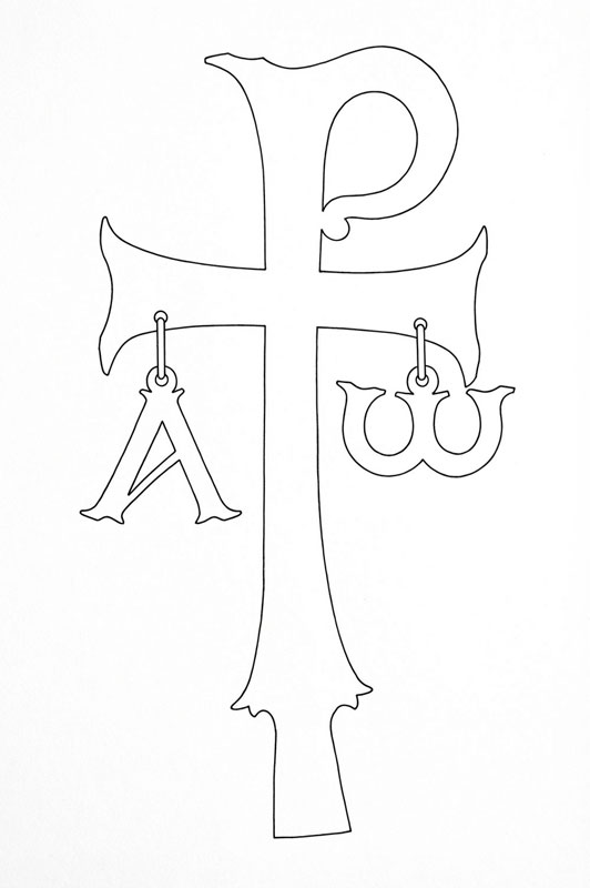 Ricalco del cristogramma Chi-Rho