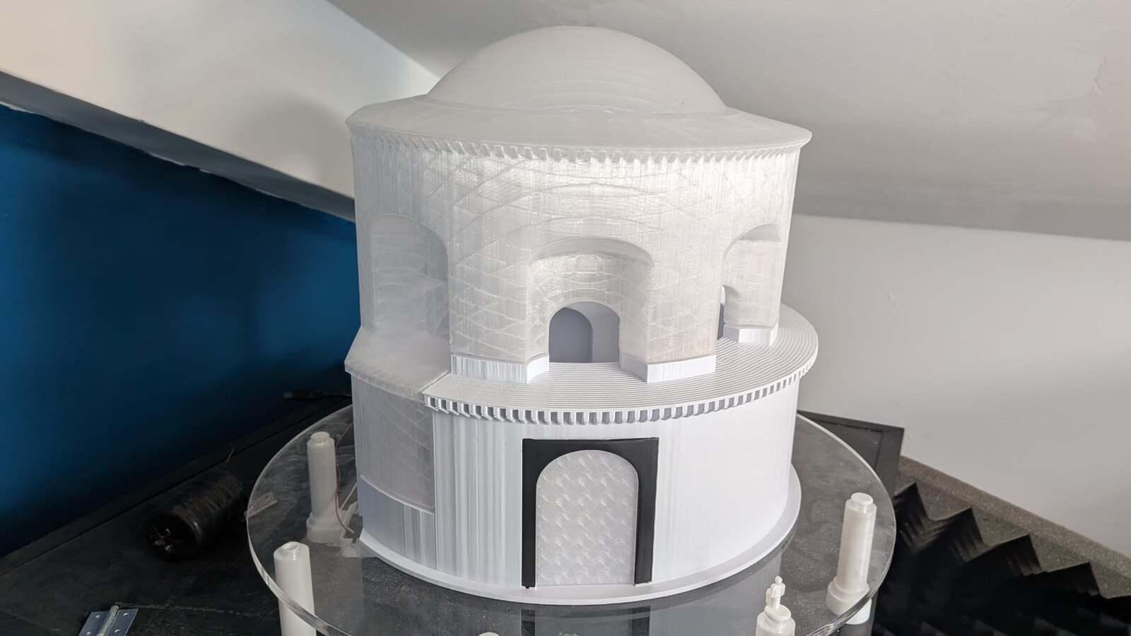Ricostruzione tattile della copertura romana del Mausoleo di Sant’Elena