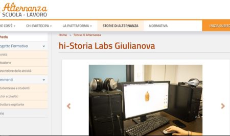 Hi-Storia Labs Giulianova tra le buone pratiche dell’alternanza scuola lavoro